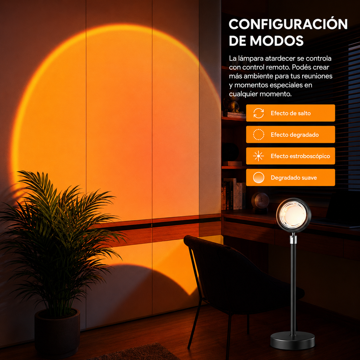 Habitaci&oacute;n sin clima vs ambiente sunset